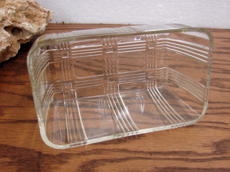 Vintage Hazel Atlas Criss Cross Style One Pound Butter Dish Lid Only, Moose-R-Us.Com Log Cabin Decor