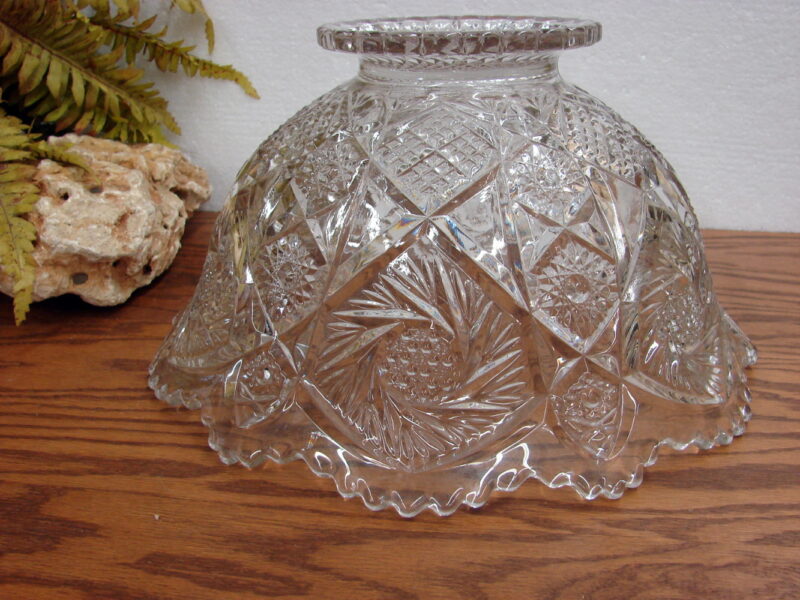 Vintage Imperial Glass Whirling Star Footed Punch Bowl Only, Moose-R-Us.Com Log Cabin Decor