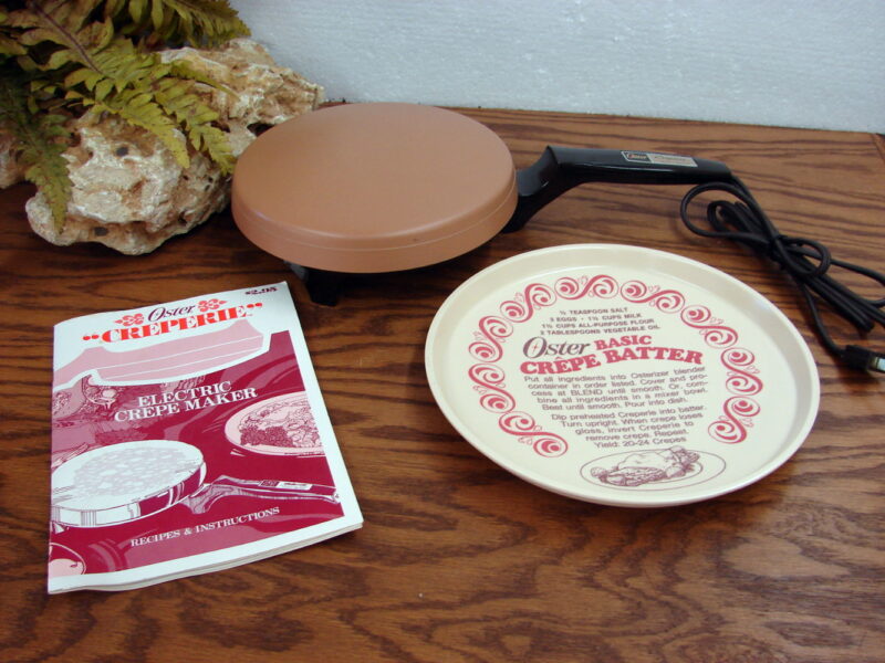 Complete Vintage Oster Electric Crepe Maker w/ Recipes Instructions, Moose-R-Us.Com Log Cabin Decor