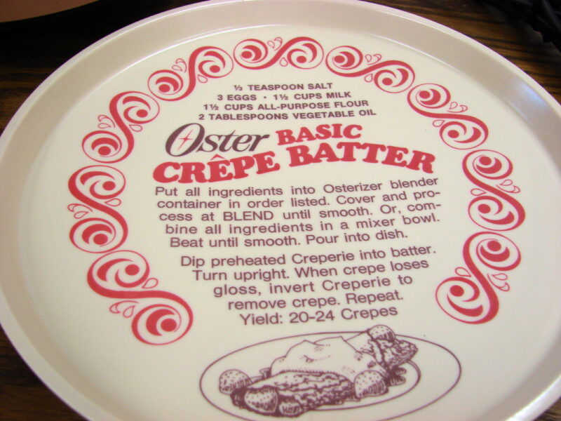 Complete Vintage Oster Electric Crepe Maker w/ Recipes Instructions, Moose-R-Us.Com Log Cabin Decor