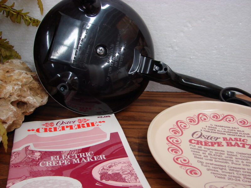 Complete Vintage Oster Electric Crepe Maker w/ Recipes Instructions, Moose-R-Us.Com Log Cabin Decor