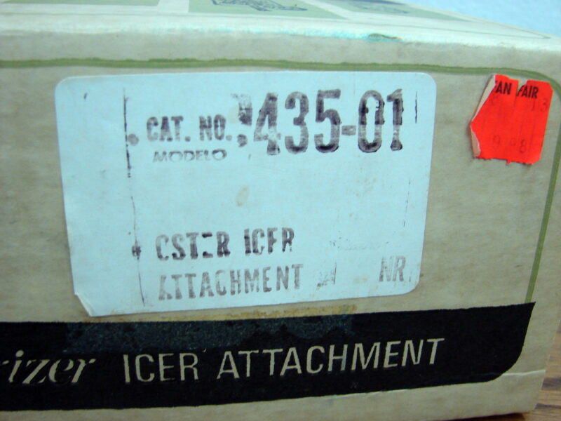 Complete Vintage Osterizer Ice Crusher Icer Attachment Model 435 Original Box, Moose-R-Us.Com Log Cabin Decor