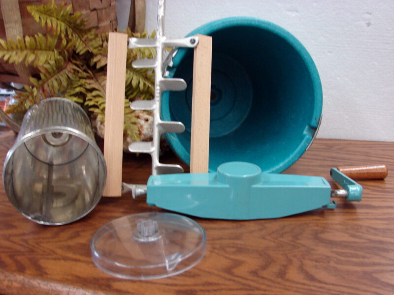 Vintage Sears Cold Spot Hand Crank Ice Cream Maker Complete Turquoise, Moose-R-Us.Com Log Cabin Decor