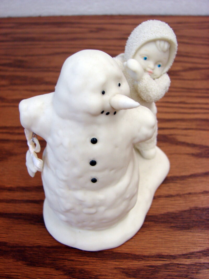 Vintage Dept. 56 Snowbabies Snowman Needs Wings Too #68818, Moose-R-Us.Com Log Cabin Decor