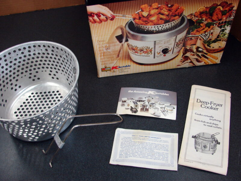 Kmart Vintage Dutch Oven Deep Fryer Cooker Spice O Life Le Pot Chaud 5Qt, Moose-R-Us.Com Log Cabin Decor