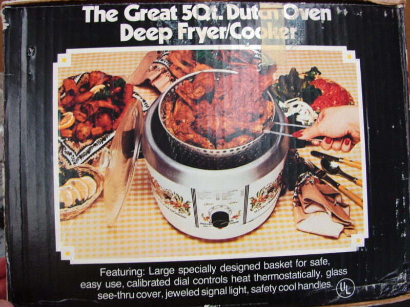 Kmart Vintage Dutch Oven Deep Fryer Cooker Spice O Life Le Pot Chaud 5Qt, Moose-R-Us.Com Log Cabin Decor