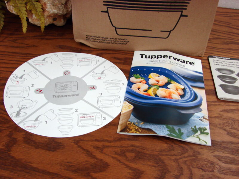 New Tupperware Smart Multi-Cooker Microwave Steamer Cooker Cobalt Blue, Moose-R-Us.Com Log Cabin Decor