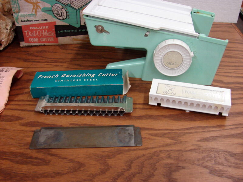 Vintage Popeil Product Dial-o-Matic Slicer Mandolin Original Box Extra French Blade, Moose-R-Us.Com Log Cabin Decor