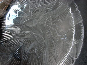 Clear Embossed Glass Arcoroc France Fleur Sunflower Floral Dinnerware Lots, Moose-R-Us.Com Log Cabin Decor