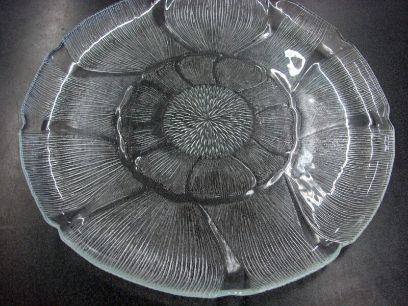 Clear Embossed Glass Arcoroc France Fleur Sunflower Floral Dinnerware Lots, Moose-R-Us.Com Log Cabin Decor