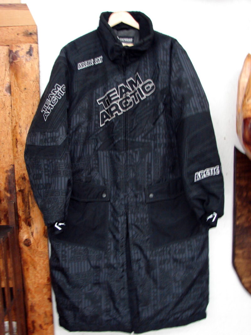 Men&#8217;s Team Arctic Cat Black Race Pit Poncho Long Snowmobile Coat M-Xl, Moose-R-Us.Com Log Cabin Decor