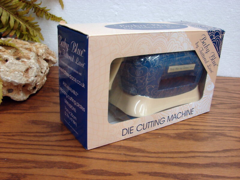 Used Tattered Lace Baby Blue Die Cutting Machine Portable Lightweight, Moose-R-Us.Com Log Cabin Decor