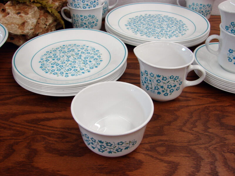 Corning Ware Blue Heather Floral Corelle Dinnerware Kitchen Accessories, Moose-R-Us.Com Log Cabin Decor