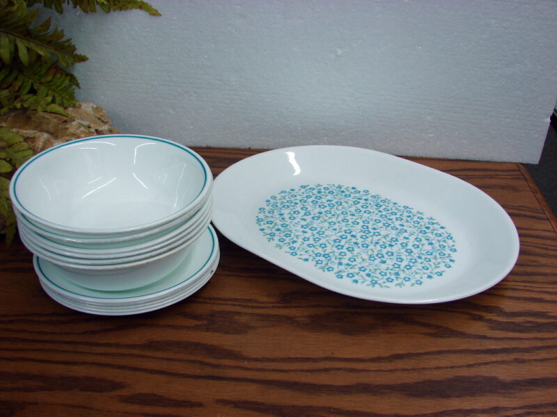 Corning Ware Blue Heather Floral Corelle Dinnerware Kitchen Accessories, Moose-R-Us.Com Log Cabin Decor