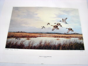 NOS Print Parker McDonald Red Wing &#038; Longtails Crock Pheasant 1999, Moose-R-Us.Com Log Cabin Decor