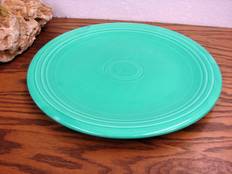 Vintage Original Fiesta Green Chop Plate Cake Platter 14&#8243; Fiestaware, Moose-R-Us.Com Log Cabin Decor