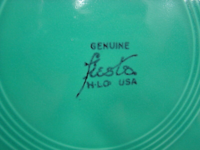 Vintage Original Fiesta Green Chop Plate Cake Platter 14&#8243; Fiestaware, Moose-R-Us.Com Log Cabin Decor