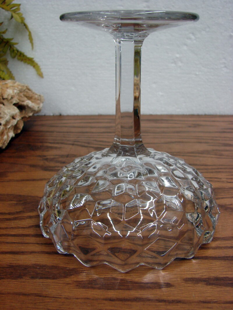 Vintage Cubist Fostoria American Clear Cubist Pedestal Goblet Candy Dish, Moose-R-Us.Com Log Cabin Decor