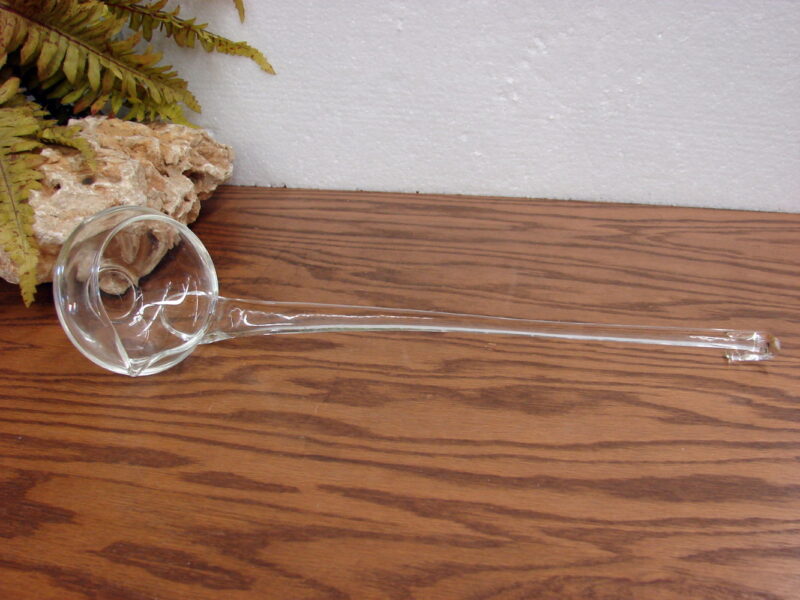 Hand Blown Glass Crystal Punch Bowl Ladle w/ Pour Spout Hook Handle, Moose-R-Us.Com Log Cabin Decor