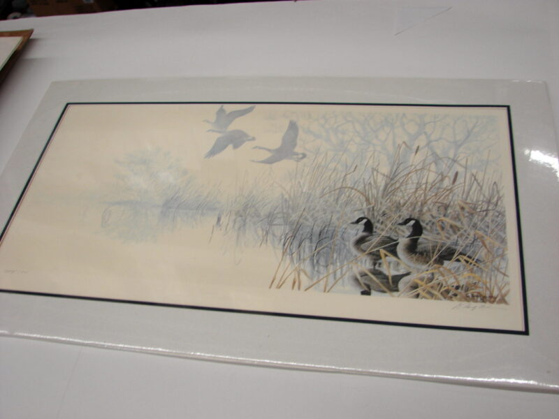 NOS Print G. Randy Wilson Canada Geese Shadows Signed Numbered, Moose-R-Us.Com Log Cabin Decor