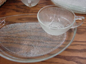 Vintage Hazel Atlas Clear Reflection by Hazelware Punch Bowl Cups Hooks Ladle, Moose-R-Us.Com Log Cabin Decor