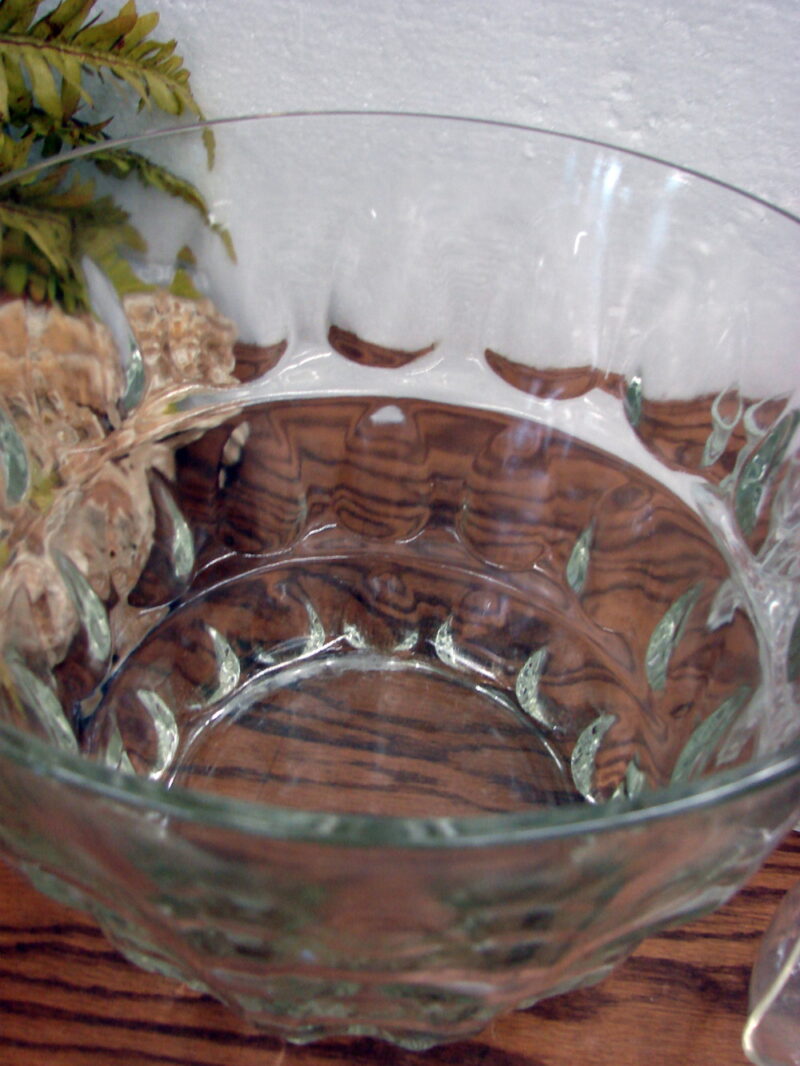 Vintage Hazel Atlas Clear Reflection by Hazelware Punch Bowl Cups Hooks Ladle, Moose-R-Us.Com Log Cabin Decor