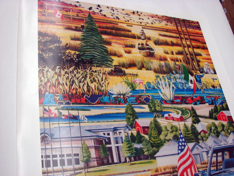 NOS Print Jennine Hough Moving Forward 60 Yrs Ducks Unlimited Wetland Conservation, Moose-R-Us.Com Log Cabin Decor