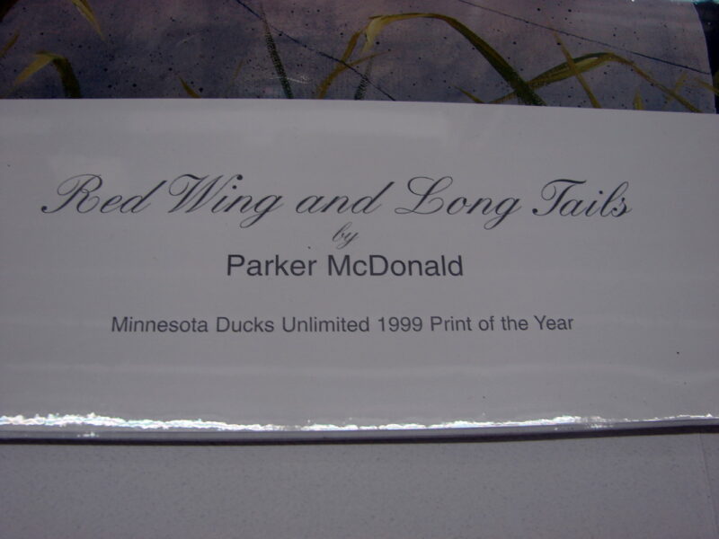 NOS Print Parker McDonald Red Wing &#038; Longtails Crock Pheasant 1999, Moose-R-Us.Com Log Cabin Decor