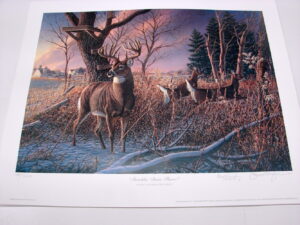 NOS Print Terry Redlin Migrating Honkers Sketch Black/White, Moose-R-Us.Com Log Cabin Decor