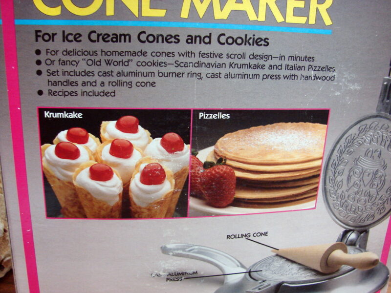 Nordic Ware Ice Cream Waffle Cone Maker Scandinavian Krumkake Cookie Iron Box, Moose-R-Us.Com Log Cabin Decor