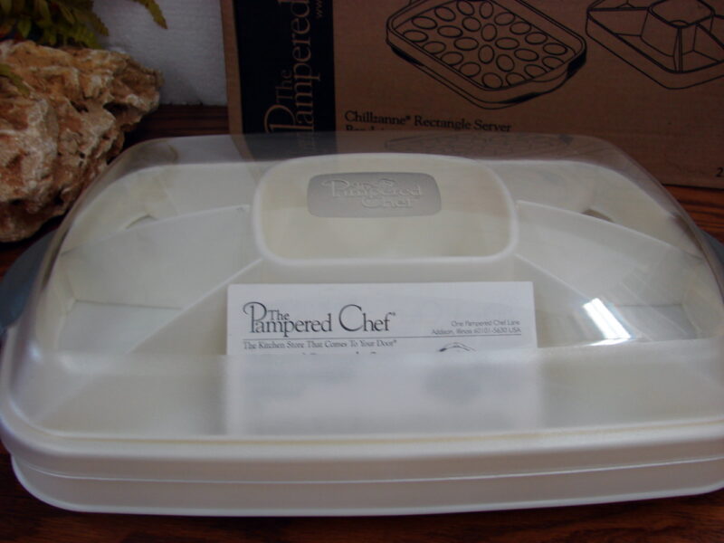 Pampered Chef Chillzanne Rectangle Veggie Deviled Eggs Server Tray #2781 w/ Box, Moose-R-Us.Com Log Cabin Decor