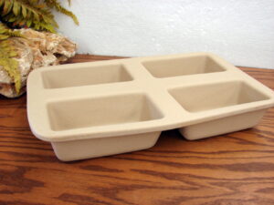 Pampered Chef #5114 Stoneware Baker Roaster Bottom Ridged Pan 9x7x2, Moose-R-Us.Com Log Cabin Decor