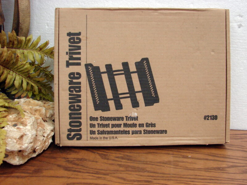 Pampered Chef #2130 Expandable Wood Stoneware Trivet Hot Pad Original Box, Moose-R-Us.Com Log Cabin Decor