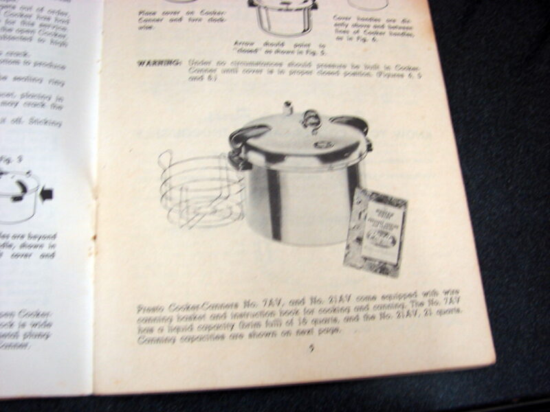 Vintage Presto 7AV 16 Qt Pressure Cooker Canner Complete w/ Book Rack Regulator, Moose-R-Us.Com Log Cabin Decor