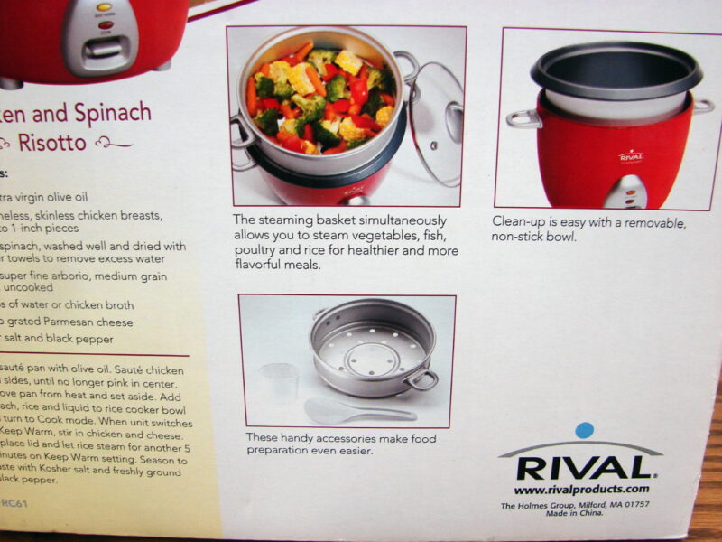 Brand New Electric Rival 6 Cup Rice Cooker in Box Healthy Cooking, Moose-R-Us.Com Log Cabin Decor