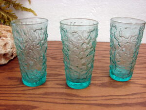 Vintage Cera 1776 Patriotic Gold Blue Red Highball Glass Barware Set/4, Moose-R-Us.Com Log Cabin Decor