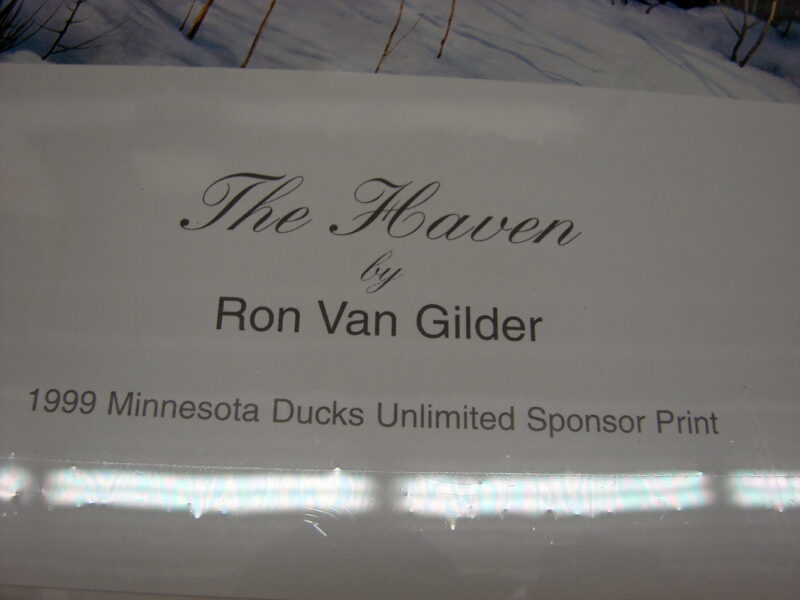 NOS Print Ron Van Gilder The Haven Ducks Unlimited 1999 Ducks Geese Deer, Moose-R-Us.Com Log Cabin Decor