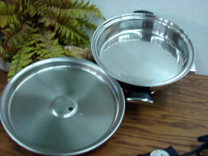 Stainless Steel Vollrath Electric Skillet Frying Pan No. 24 Complete Tested Working, Moose-R-Us.Com Log Cabin Decor