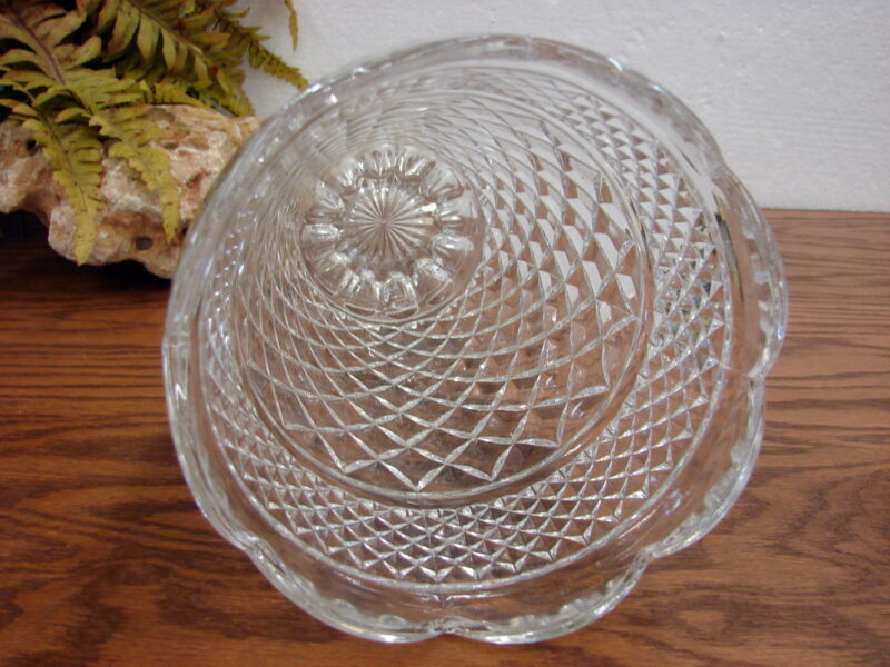 Vintage Anchor Hocking Wexford Crystal Large Roses Vase 10 x 6&#8243;, Moose-R-Us.Com Log Cabin Decor