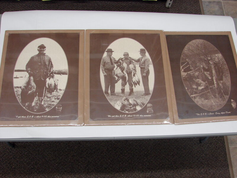 Set/3 NOS Print Black/White Photo&#8217;s Wisc. Ducks Unlimited 16 x 20&#8243;, Moose-R-Us.Com Log Cabin Decor