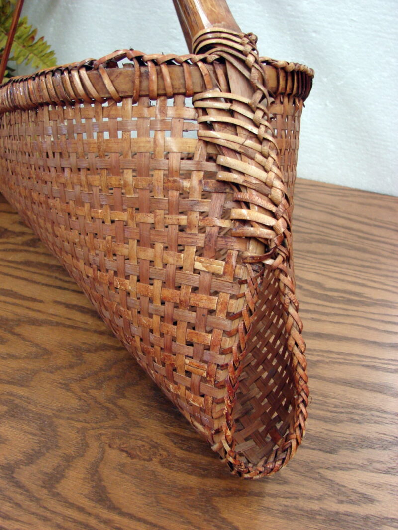 Vintage Philippines Bamboo Woven Fishing Seine Net Basket Hand Held, Moose-R-Us.Com Log Cabin Decor