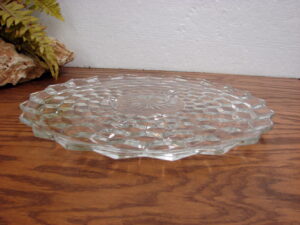 Vintage Indiana Glass Dark Amber Basket Weave Chip Dip Bowls w/ Bracket, Moose-R-Us.Com Log Cabin Decor