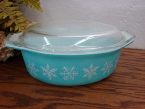 Vintage PYREX 503 Rodney Kent Matte Black Refrigerator Dish and 503-C Lid, Moose-R-Us.Com Log Cabin Decor