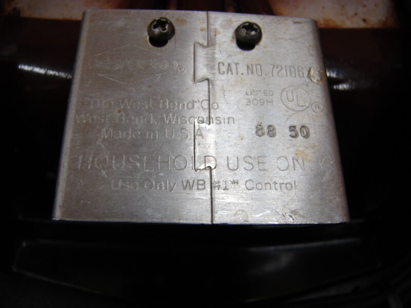 Vintage West Bend Oblong Electric Skillet 72106 Sensa-Temp Heat Control Tested Working, Moose-R-Us.Com Log Cabin Decor