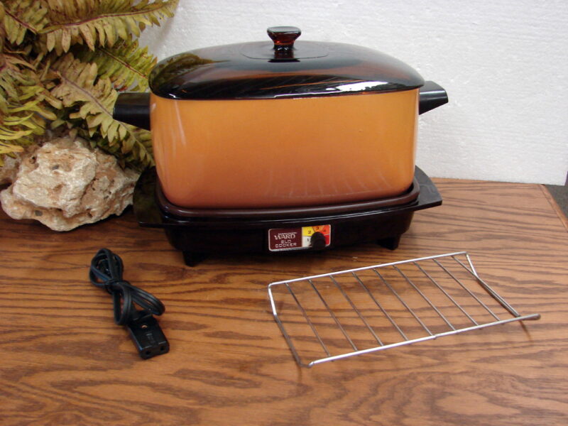 Vintage West Bend Montgomery Ward Slow Cooker Complete Tested Working, Moose-R-Us.Com Log Cabin Decor