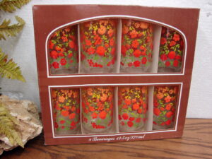 Vintage Anchor Hocking 9 Pc Salad Set New in Box Early American Prescut, Moose-R-Us.Com Log Cabin Decor