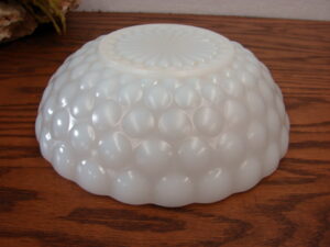 Set/3 Vintage Anchor Hocking Old Colony Milk Glass Lace Edge Compotes Plates, Moose-R-Us.Com Log Cabin Decor