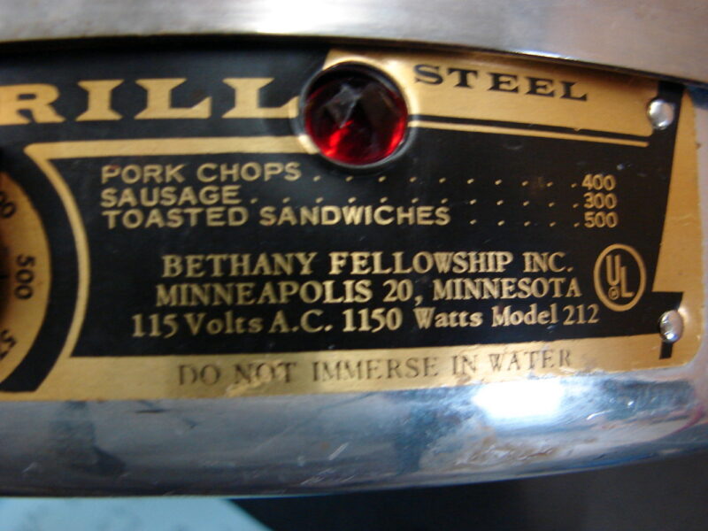 Vintage Bethany Fellowship Lefse Fry Grill Griddle #212 Tested Working, Moose-R-Us.Com Log Cabin Decor