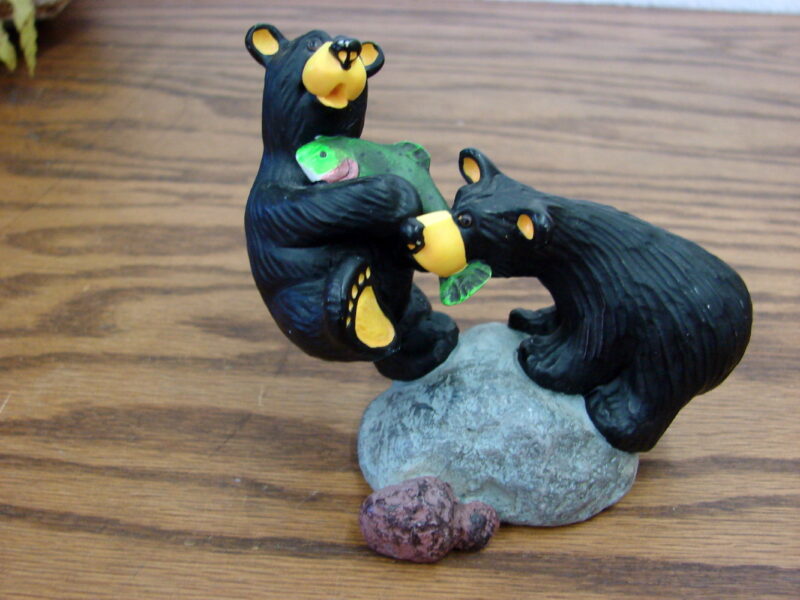 Retired Big Sky Carvers Bearfoots Bears Jeff Fleming Mini My Fish as is, Moose-R-Us.Com Log Cabin Decor