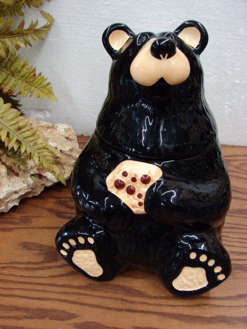 Big Sky Carvers Jeff Fleming Bearfoots Bear Chocolate Chip Cookie Jar, Moose-R-Us.Com Log Cabin Decor